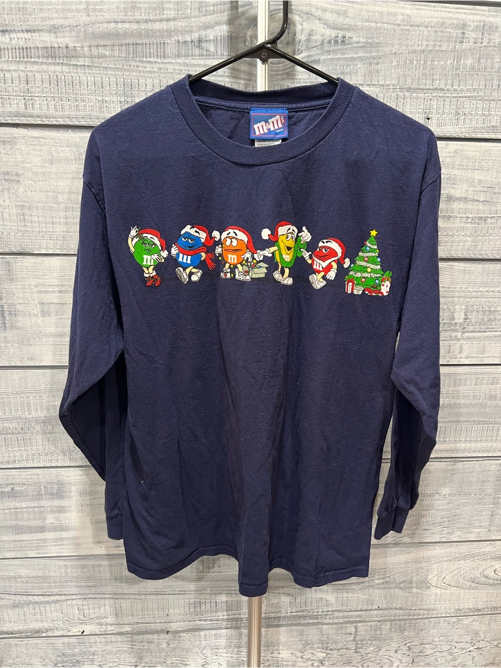 M&M's Navy Long-Sleeve Holiday Graphic Tee